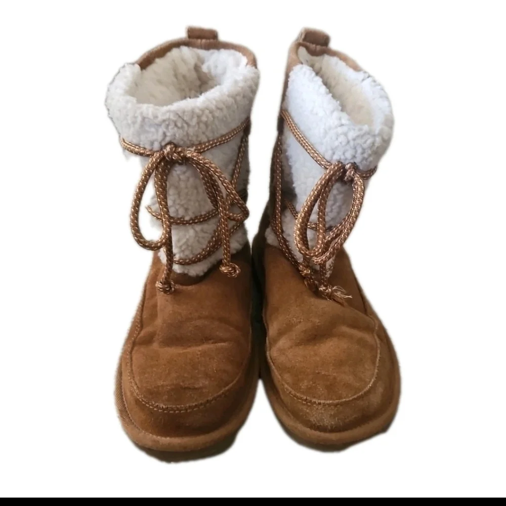 Koolaburra Ugg Junior Girls Tan Michon Short Shearling Warm Winter Boots 3